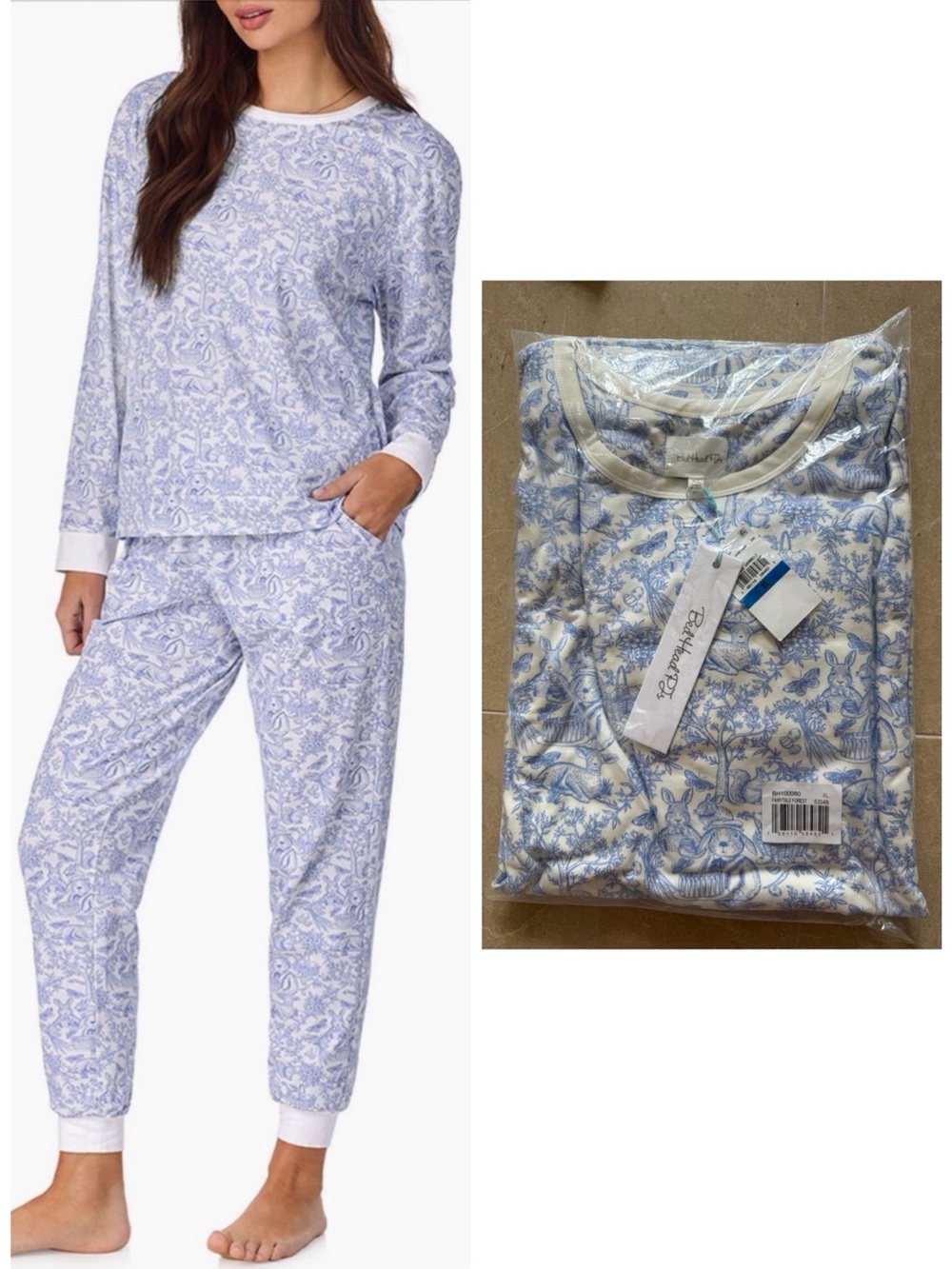NWT - BedHead Fairytale Forest Print Stretch Jersey Pajamas (XL)